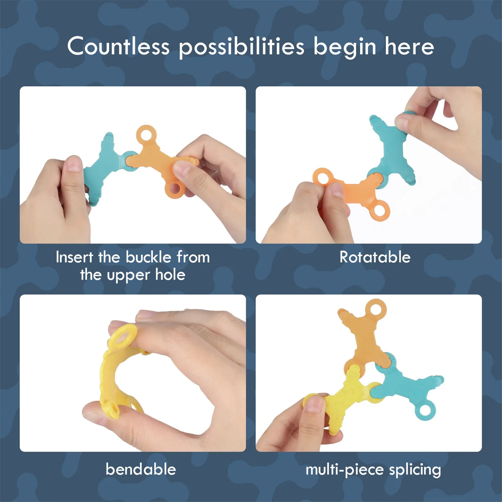 

Variety Of Tuomi Soft Building Blocks Puzzle Creative Fight Plug Decompression Anti-stress Game Stress Relief Fidget Toys