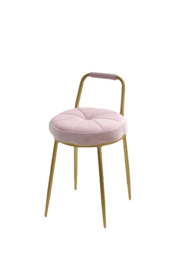 

Iron Blanket European Chairs Vanity Party Seat Pad Bedroom Comfy Makeup Chair Pink Minimalist Relaxing Cadeira Stool OA50LRC