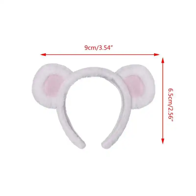 

Lovely hairy bear ears contrast color cosplay hair hoop 649c