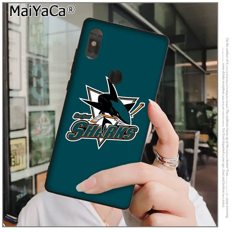 Чехол для телефона MaiYaCa San Jose Sharks высокого качества для xiaomi mi 6 8 se note2 3 mi x2 redmi 5 5plus note 4 5 5