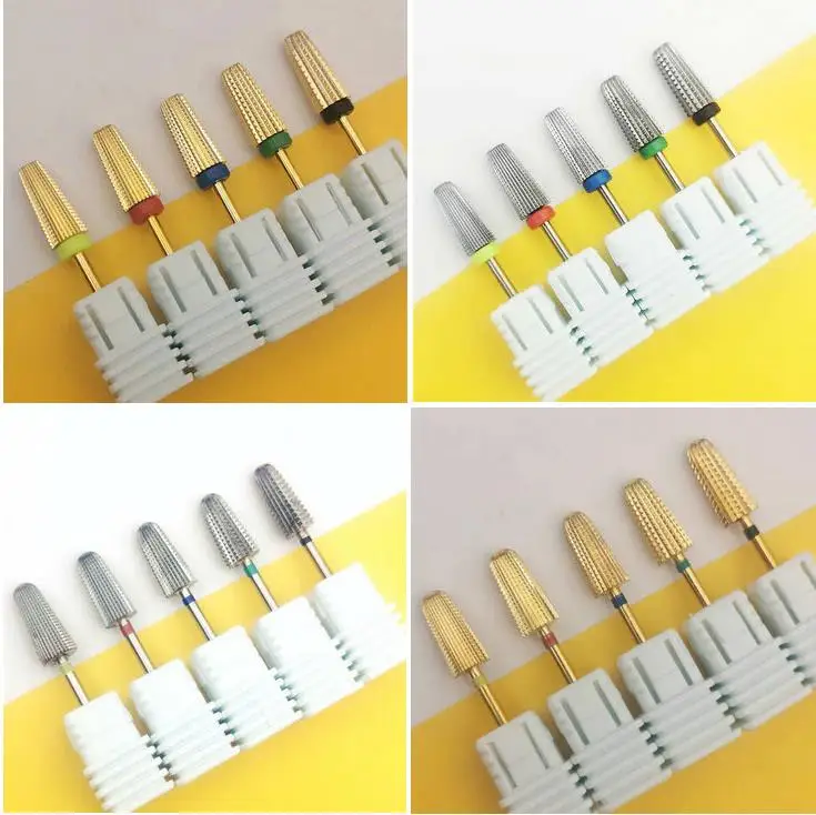 200pcs Carbide nail drill bits Two-way milling cutter art machine Equipment Accessory electric file hot | Красота и здоровье