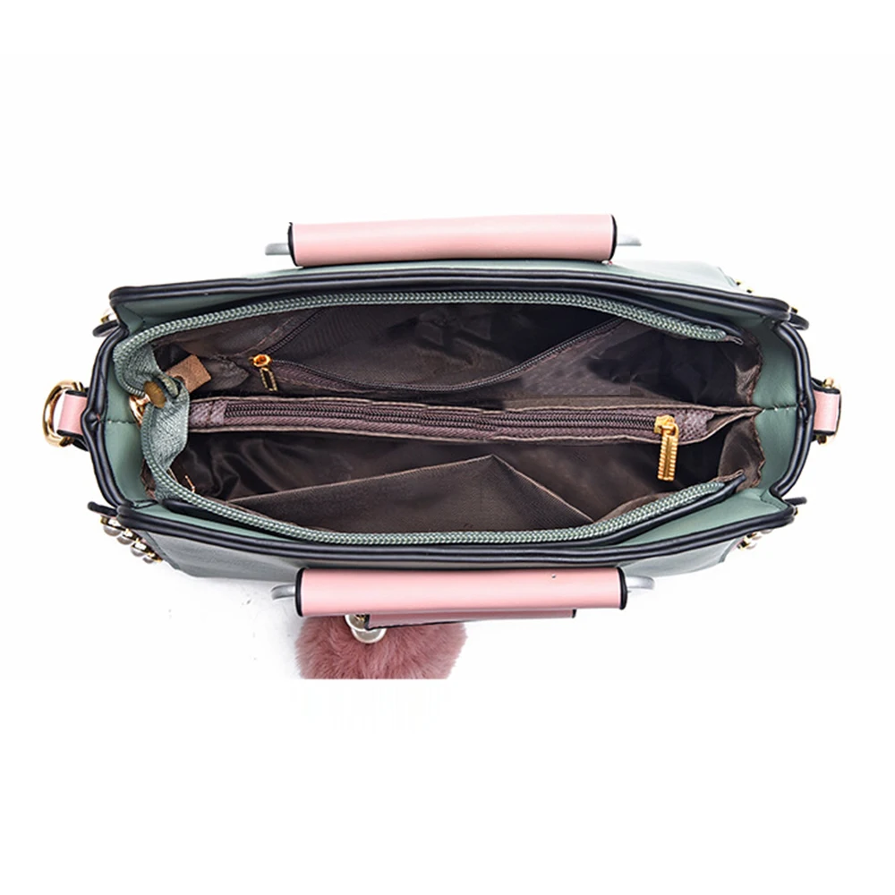 Сумка на плечо с помпоном для женщин Роскошная сумочка повседневный тоут