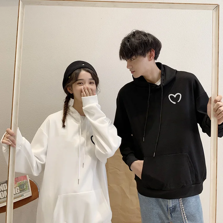 

Толстовки женская одежда для пар уличный свитер с капюшоном Осень-зима 2021 корейский стиль