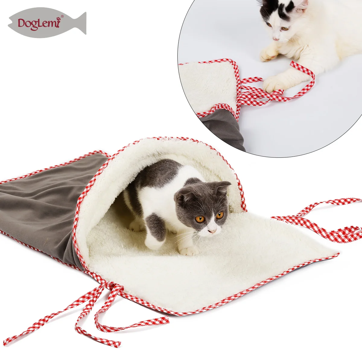 Теплый флисовый спальный мешок для кошки щенка маленькие собаки Домашние