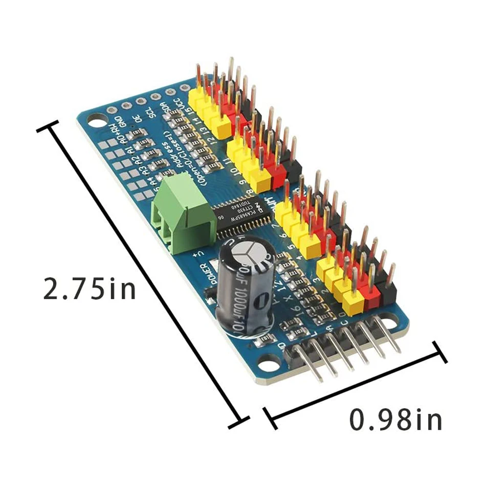16-канальный 12-битный интерфейс PWM/Servo Driver-I2C PCA9685 для arduino Raspberry pi shield module servo |