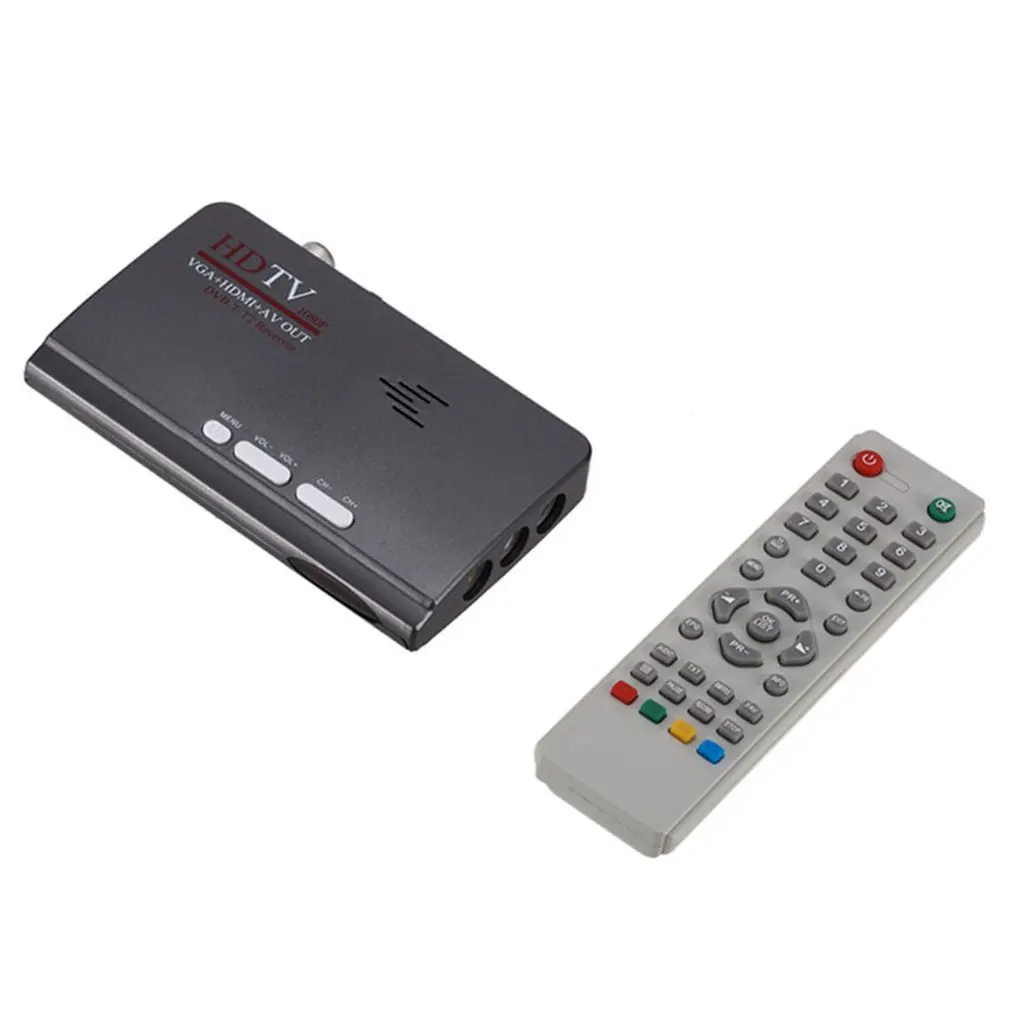 VGA DVB T2 цифровой телевизионный сигнал декодер приемника Мини ТВ телеприставка с
