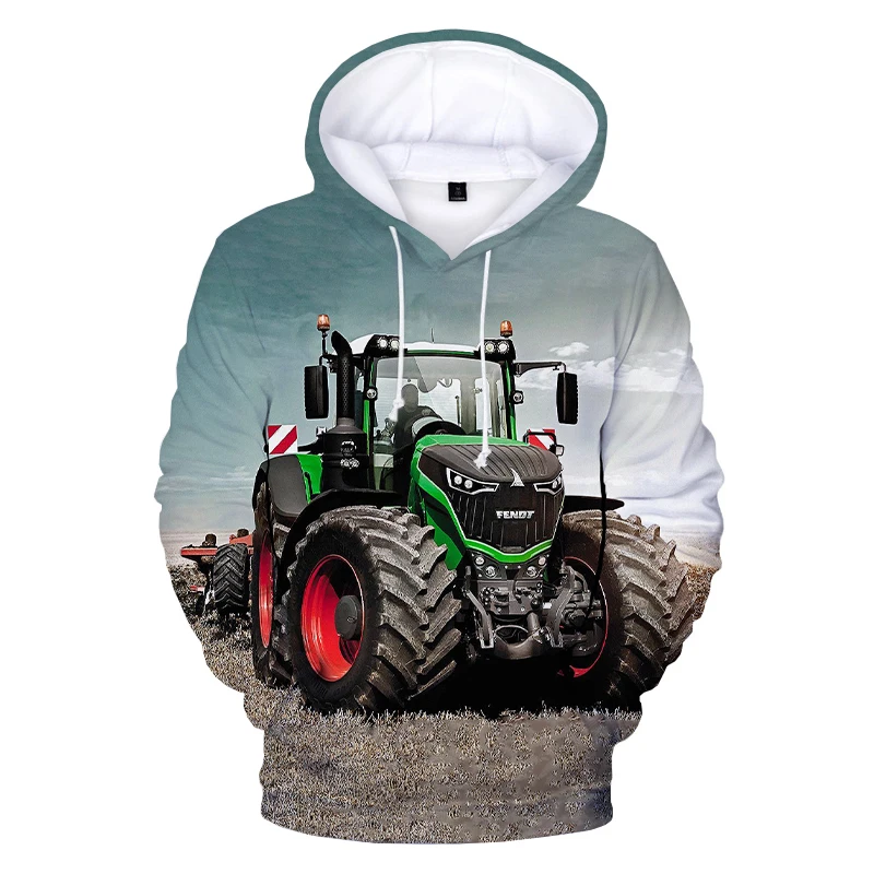 

2021 Men's Fashion 3D Tractor Print Hoodie Harajuku Funny Hooded Streetwear Sweatshirts Casual Pullover