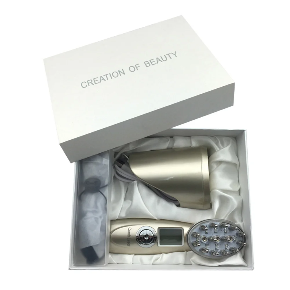 

Electric Hair Regrowth Massage Brush RF Anti Hair Loss Hair Growth Comb Electric Vibration Scalp Massager EMS Light Therapy