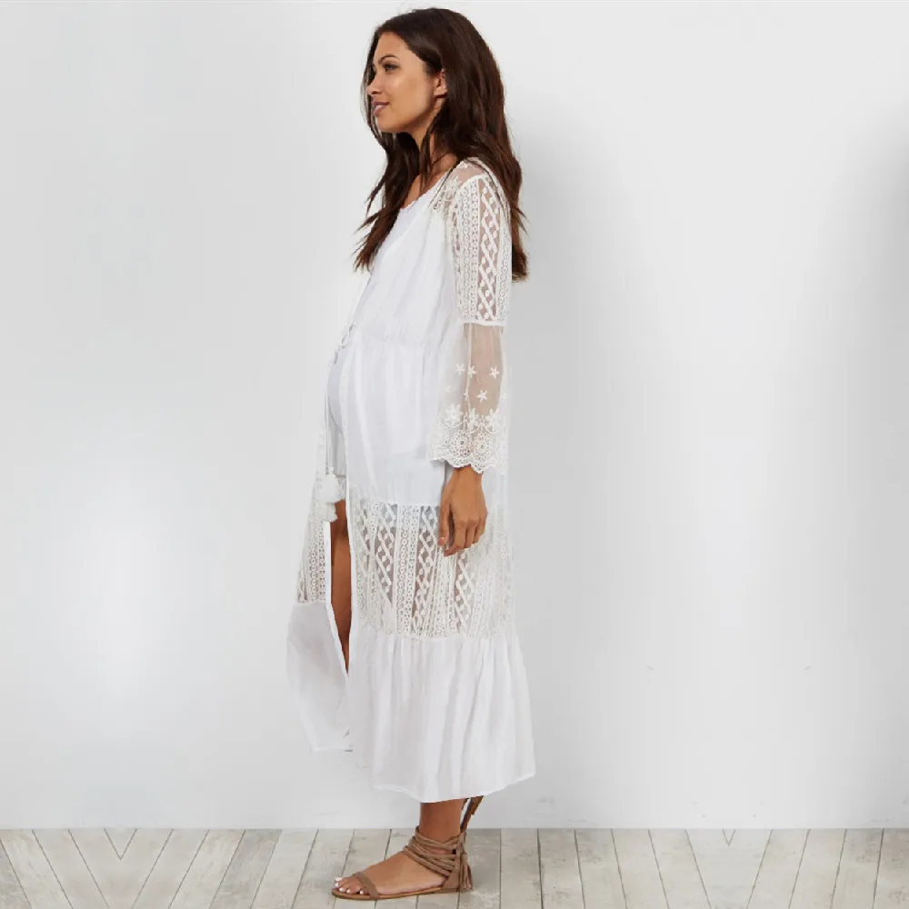 Хлопковая Пляжная накидка саронг купальный костюм кружевная пляжный парео