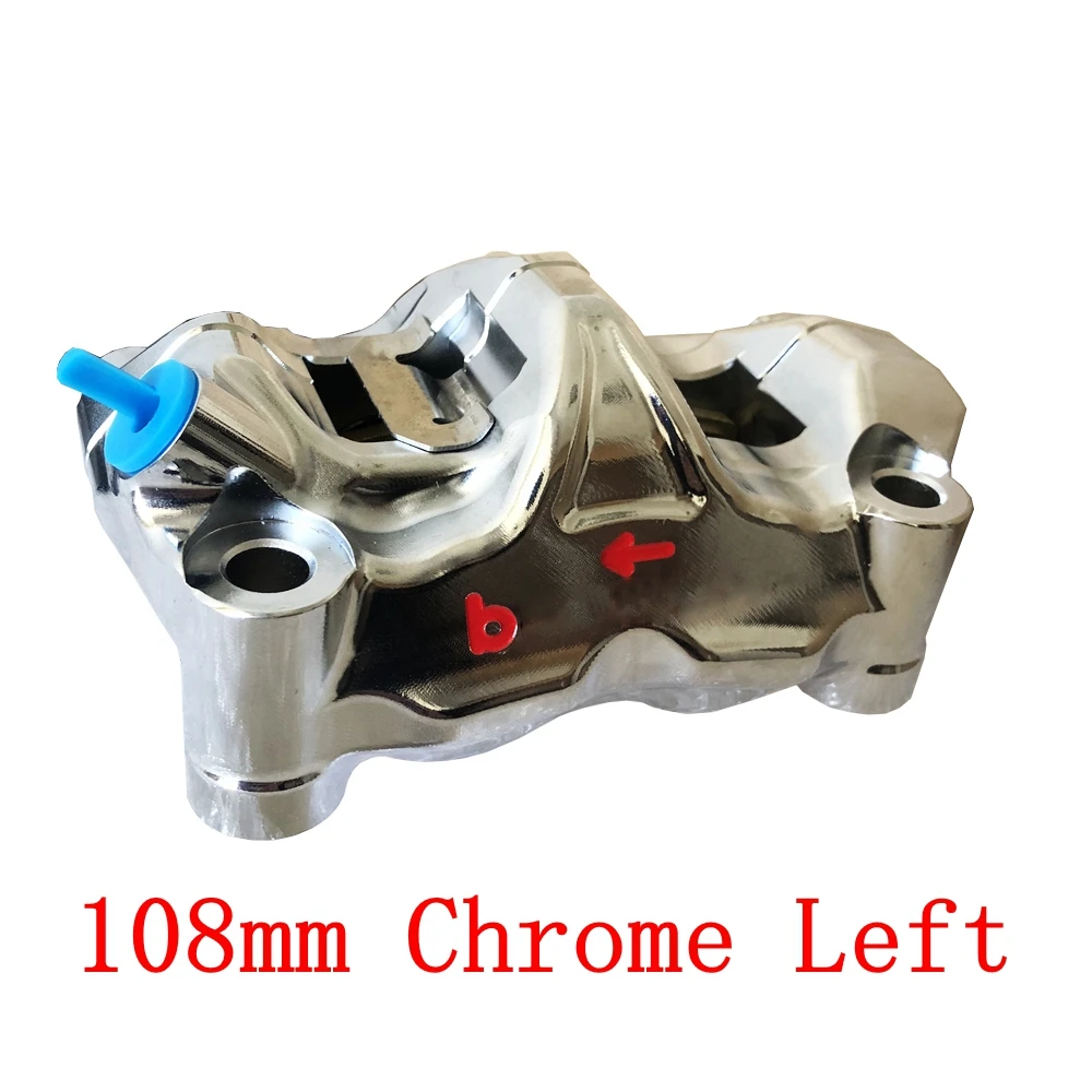 108mm Chrome Left Мотоциклетный тормозной суппорт насос 100 мм/108 мм расстояние справа Gp4 Rx для мотоцикла модифицировать для Yamaha Honda Ktm Ducati Kawasaki Suzuki - Цвет: 108mm Chrome Left