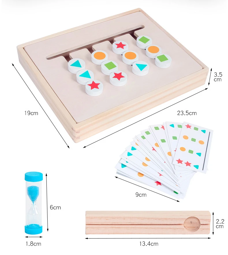 Игрушка montessori Цвета и фруктов двусторонняя игра логическое мышление обучение детей обучающие игрушки для детей деревянная игрушка