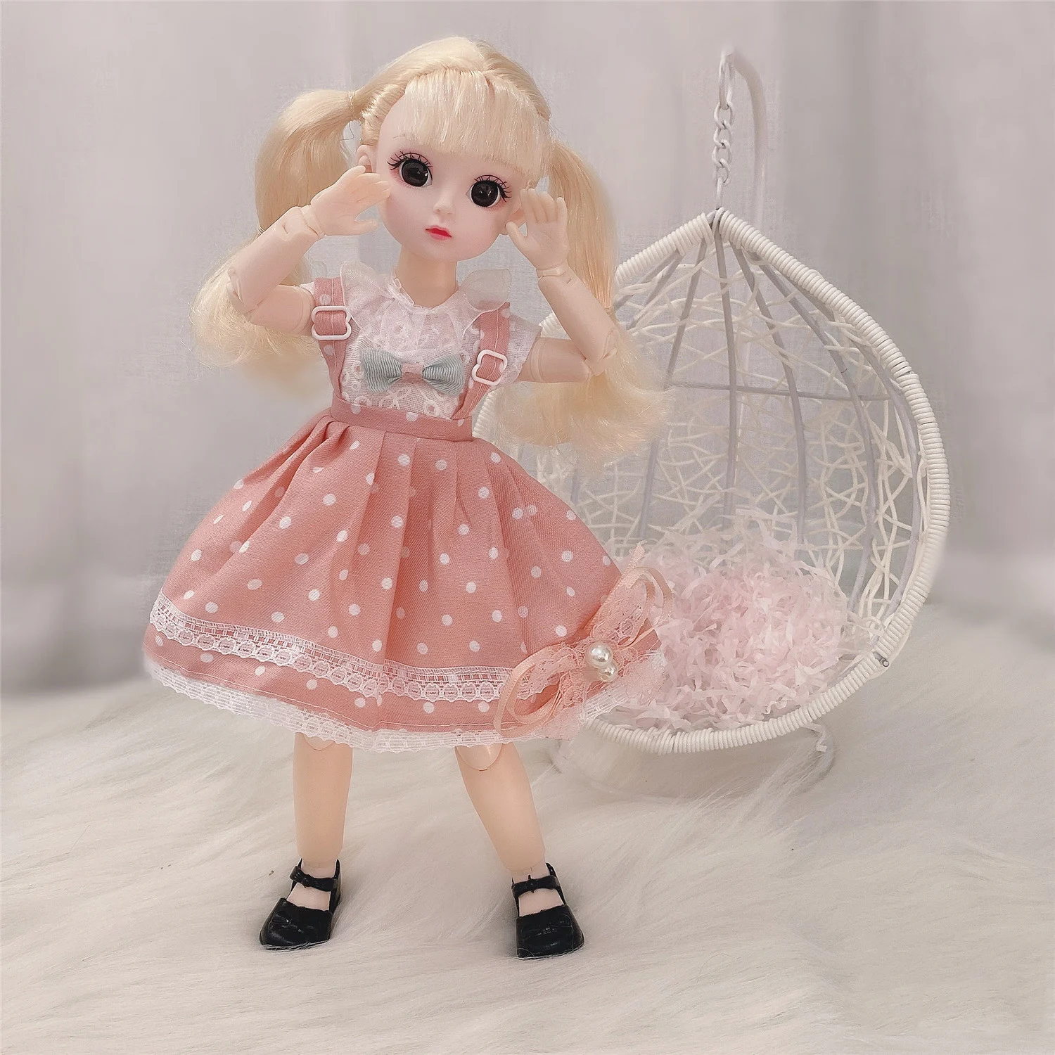 30 см BJD куклы 3D глаза обнаженные Мягкая силиконовая кукла с Модный повседневный