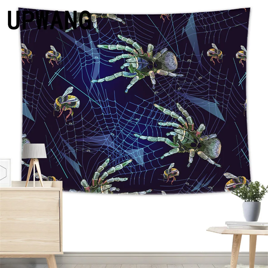 

Гобелен-паук, настенный пляжный коврик для пикника, палатка для кемпинга, спальный коврик, Декор для дома, покрывало, простыня, настенная тка...