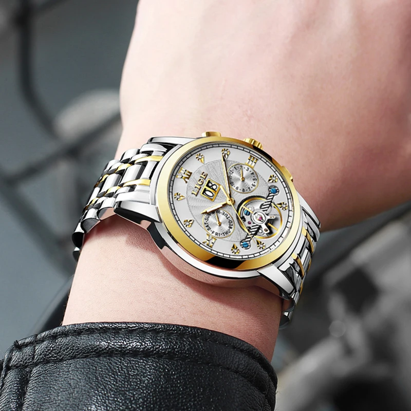 2020 LIGE Прямая поставка мужские часы Лидирующий бренд Роскошные автоматические