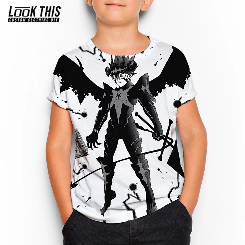 

Black Clover 3D Summer 2021 Girls Boys Oversized T-shirt Short Sleeve Pullover Top Children's Clothes T Shirt Harajuku Anime Tee