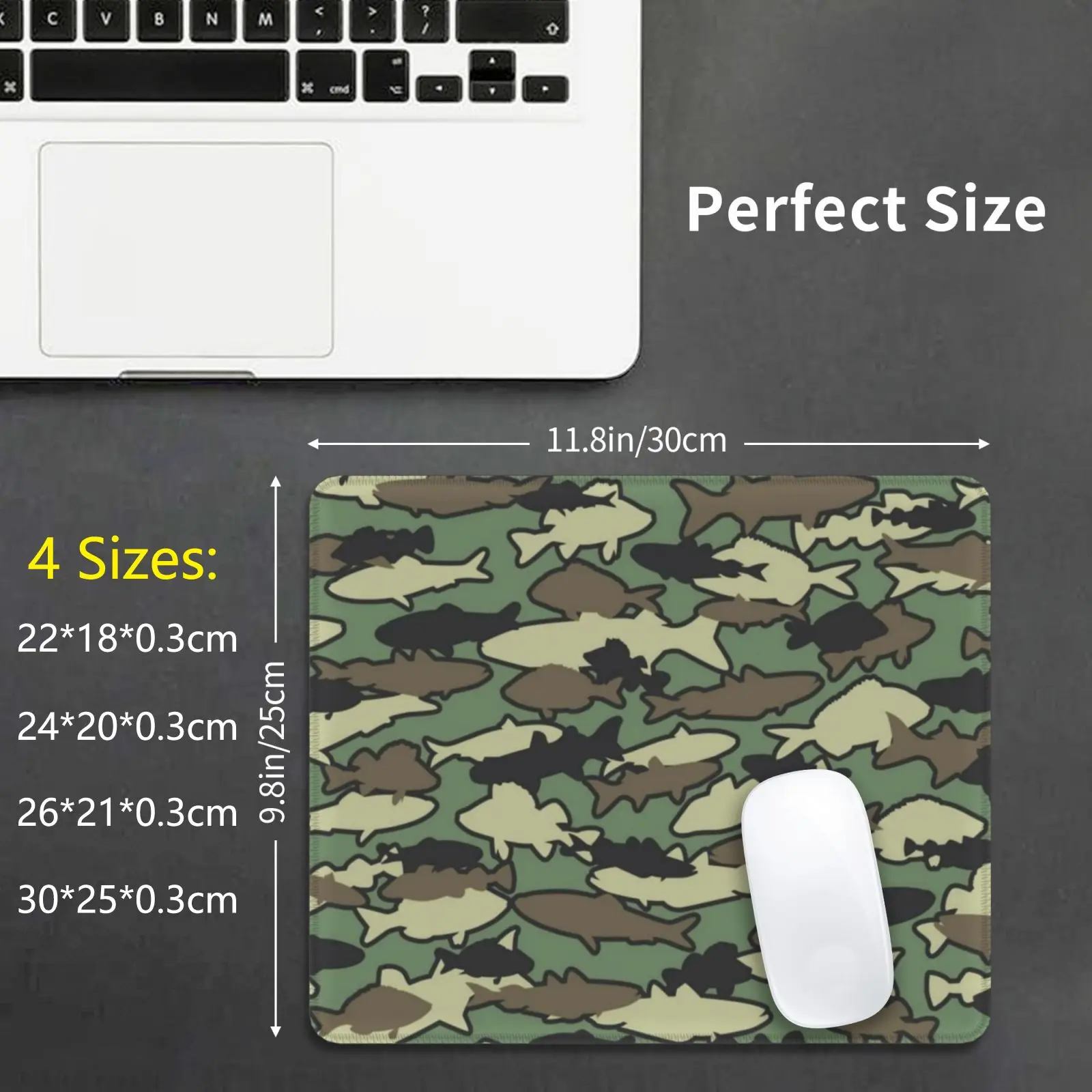 

Камуфляжный коврик для мыши в виде рыбы в джунглях, с принтом «сделай сам», для рыбалки, охоты, охоты, камуфляжный узор