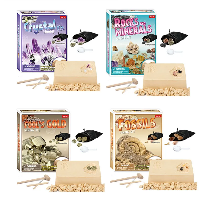 

DIY Set Mining Crystal Pirate Treasure Gems Archaeology Children's Educational Exploration And Mining Toys Craft Toys