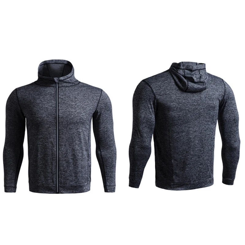 Мужская спортивная куртка для бега осенняя одежда толстовки кардиган на молнии