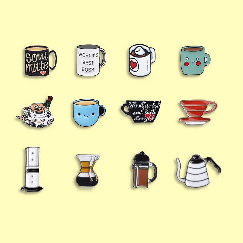 Эмалированная брошь It Is Tea Time значок для чайного кофе джинсовой одежды булавка