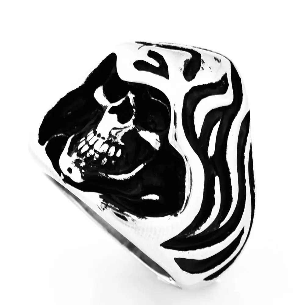 Вентиляторы из нержавеющей стали ювелирные изделия Череп Скелет байкерское