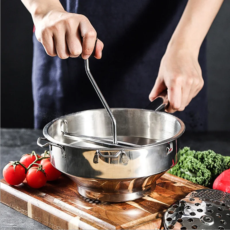 

Stainless Steel Healthy Food Blender For Mashing Straining and Grating Fruits and Vegetables Easy to Clean can CSV