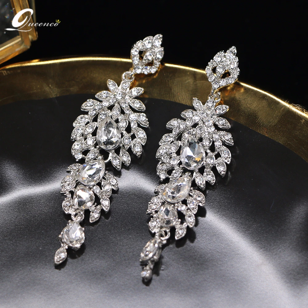 Женские серьги подвески со стразами Earing Schmuck свадебные Joyero