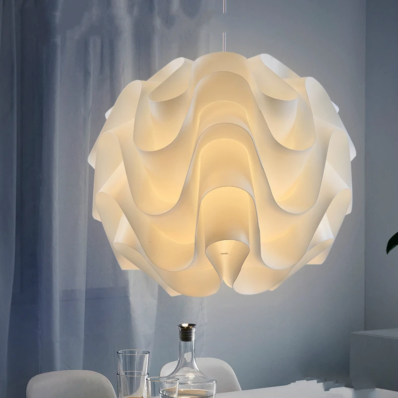 

Wave Study Droplight Bedroom Creative Droplight Personality Trendy Led Energy Saving Lamp Water Grain Droplight Dining Room Lamp