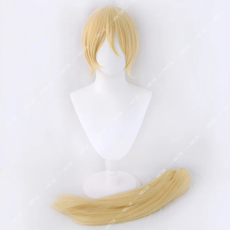 

Danganronpa Cosplay Saionji Hiyoko Wig Women Detachable Ponytails Hairpiece Blonde Heat Resistant Hair Wigs Hiyoko Saionji