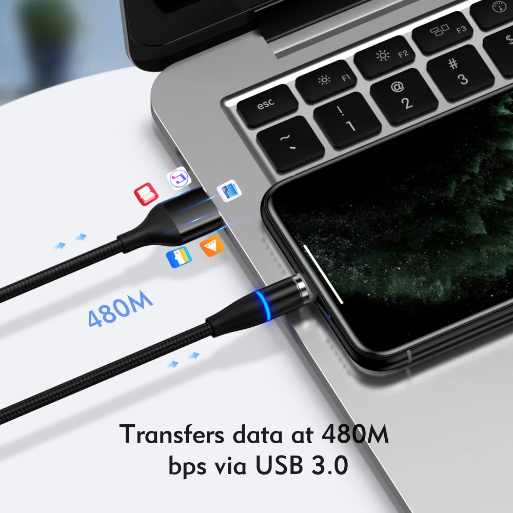 Магнитное зарядное устройство для телефона Honor 9A 9S 9X 3 А кабель Micro USB Type C Huawei P Smart Z