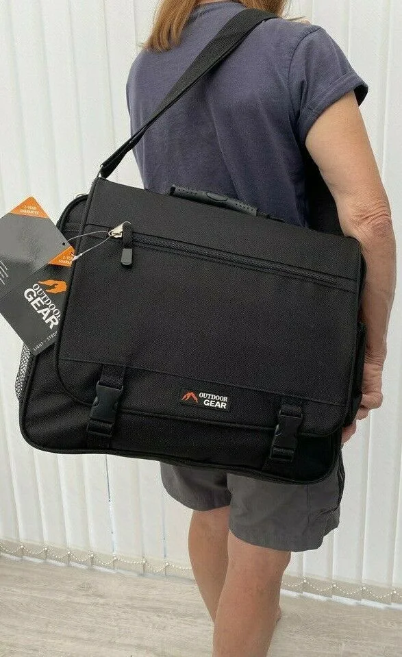 

Black 15.6.Laptop Bag Shoulder Messenger Briefcase Work Travel Office Document