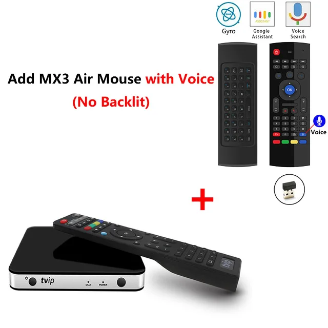 ТВ IP605 ip ТВ Смарт ТВ приставка Amlogic S905X четырехъядерный 1G 8G 2,4G wifi приставка ТВ ip 605 Linux Android OS медиаплеер vs tv ip 410 - Цвет: add MX3 voice