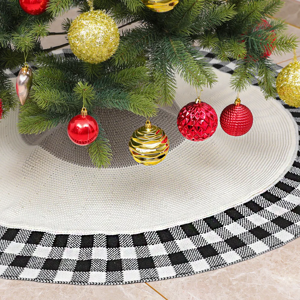 Рождественские украшения домашнее вязаное платье для рождественской елки 122 см |