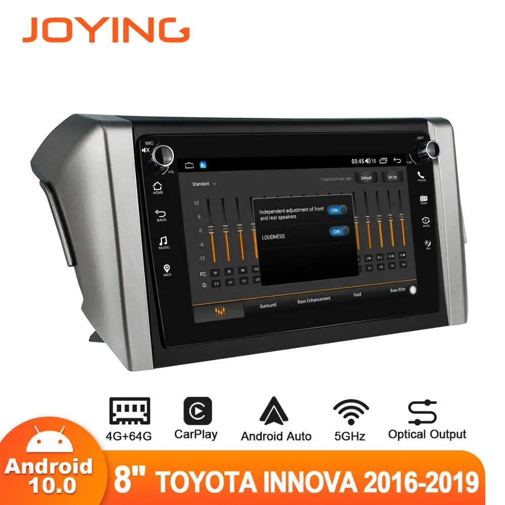 Автомобильный радиоприемник 8 дюймов Android 10 для Toyota Innova Crysta 2016 2017 2018 2019 GPS DSP SPDIF 5GWiFi