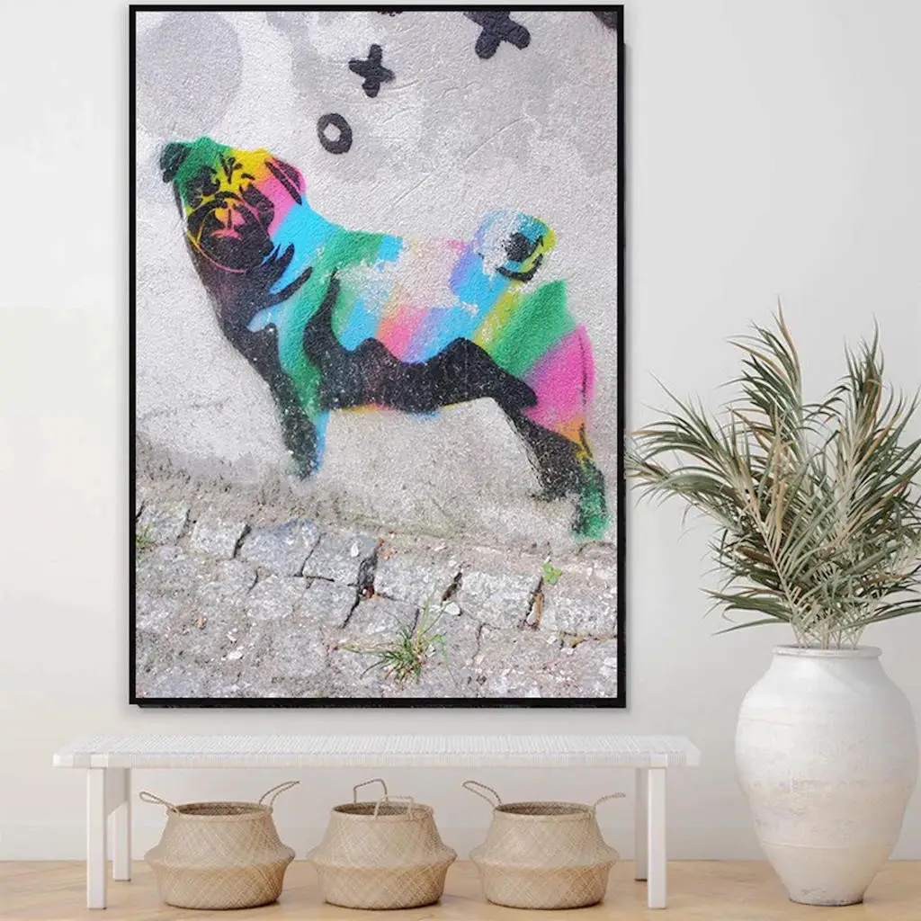 

5D pure handmade DIY diamond painting "colored dog"cross stitch art crafts and sewing needle art decorative hanging picture gift