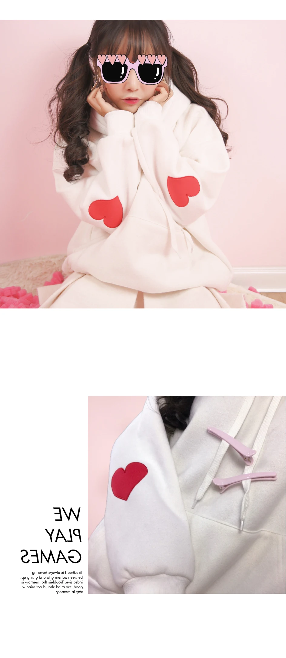 Японская уличная Kawaii Милая толстовка с капюшоном для женщин худи с вышивкой милые толстовки с длинными рукавами пуловеры Mujer