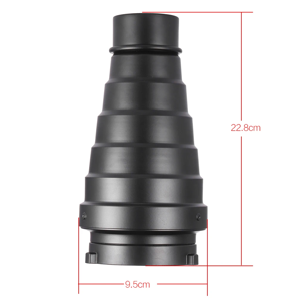 Конический тубус с сотовой сеткой 5 шт. Набор цветных фильтров для крепления Bowens