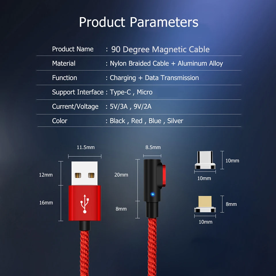 Тип C Магнитный кабель Micro Usb 3A быстрой зарядки и передачи данных кабель для android-устройств для huawei Honor Note 10 samsung A50 A70 Магнитная разъем