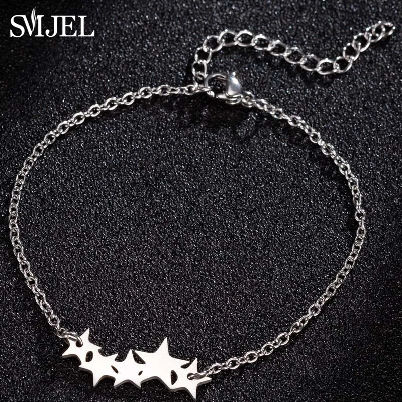 Модный женский браслет SMJEL с пятью звеньями простой Пятиугольный обручальное