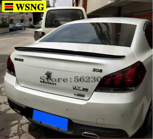 

high quality ABS material spoiler for 2010 to 2015 for peugeot 508 spoiler by rear trunk rear wing spoilers primer or paint