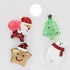 34 шт., Новогодняя акриловая брошь в виде Санта-Клауса, снеговика, лося, шляпы