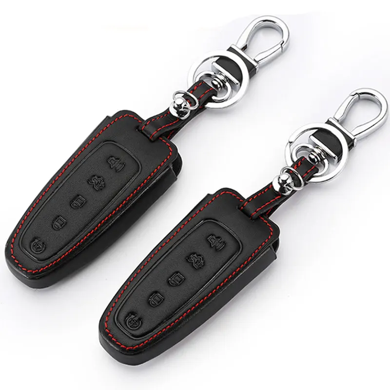 Кожаный Автомобильный ключ дистанционного управления кожаный чехол для Ford Focus 2