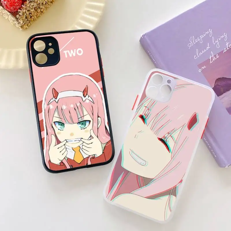 

zero two darling in the franxx Phone Case matte transparent For iphone 7 8 11 12 plus mini x xs xr pro max cover