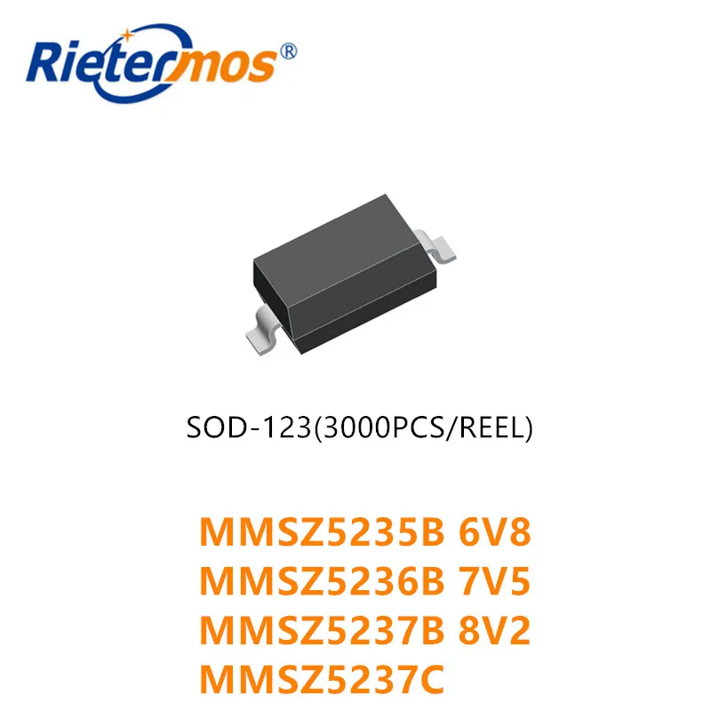 3000 шт. SOD-123 MMSZ5235B 6V8 MMSZ5236B 7V5 MMSZ5237B 8V2 MMSZ5237C, сделано в Китае