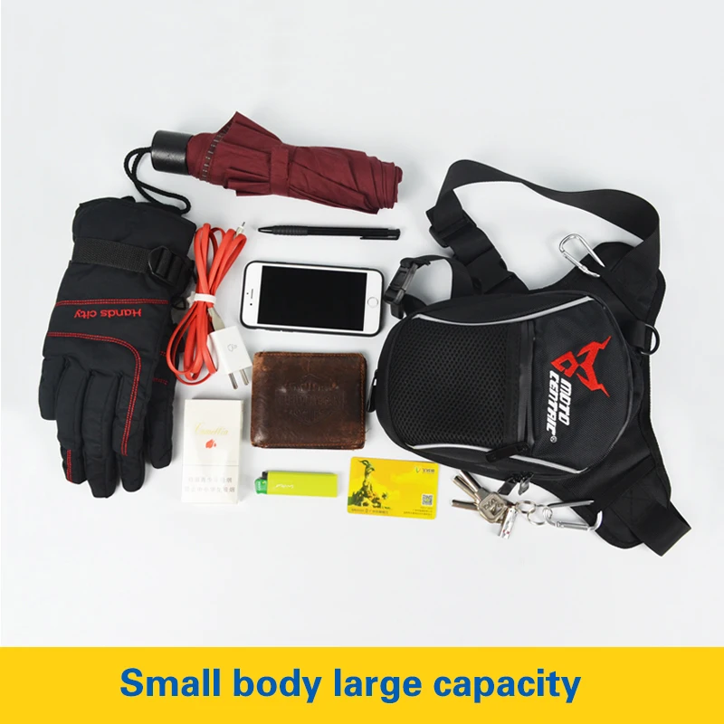 Нейлоновая полиэфирная красная мотоциклетная сумка для ног Водонепроницаемая