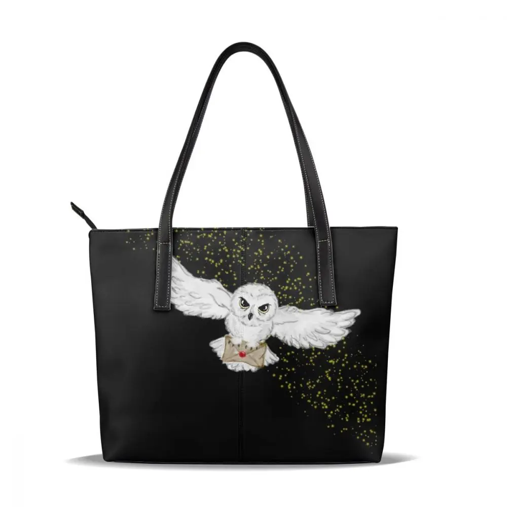 Сумка с совой сумки верхними ручками тренд высокое качество кожаная сумка тоут