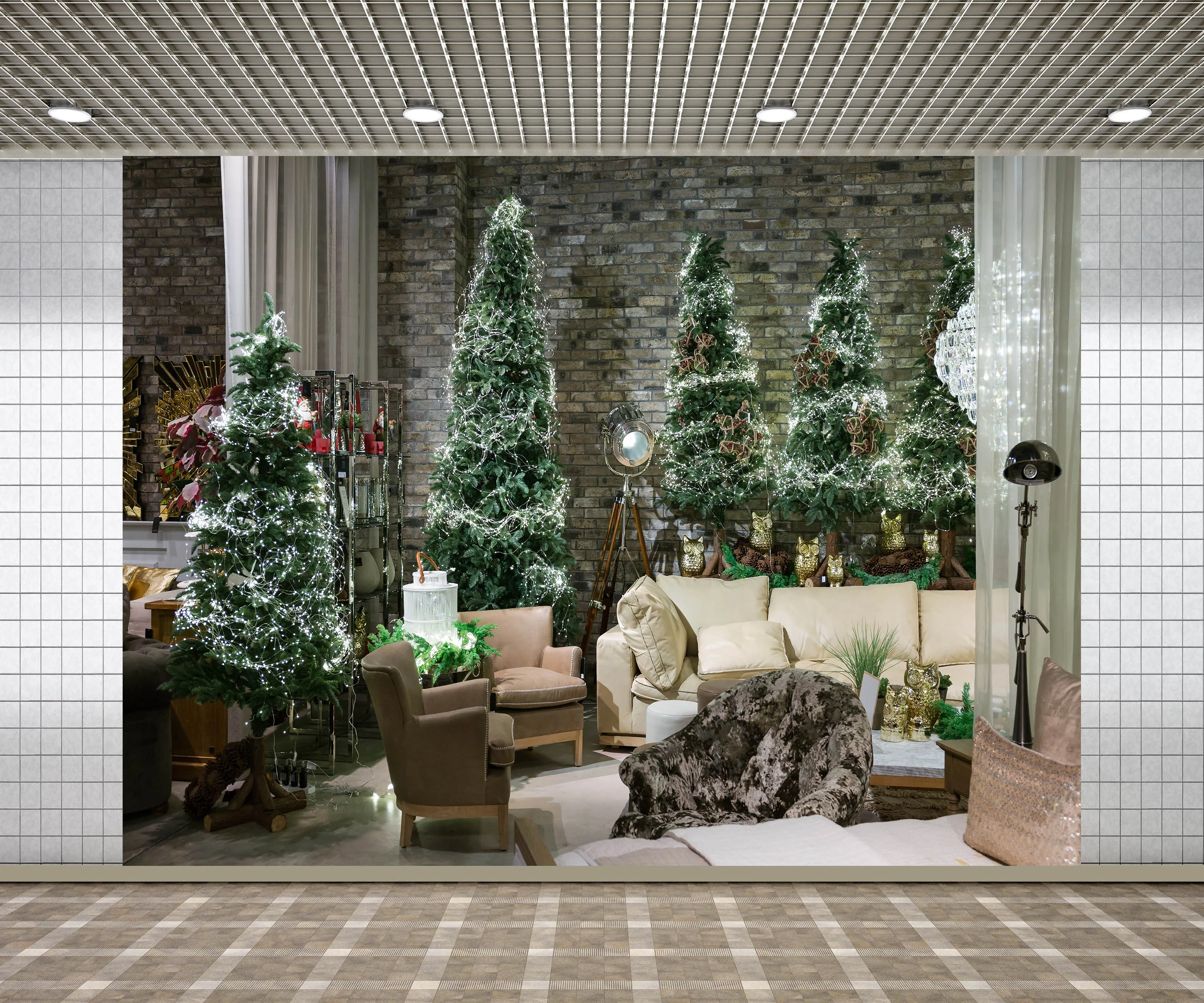 

Фон для фотографий Lyavshi Рождественская елка светильник почка Декор диван занавеска кирпичные стены фотографические фоны для фотостудии