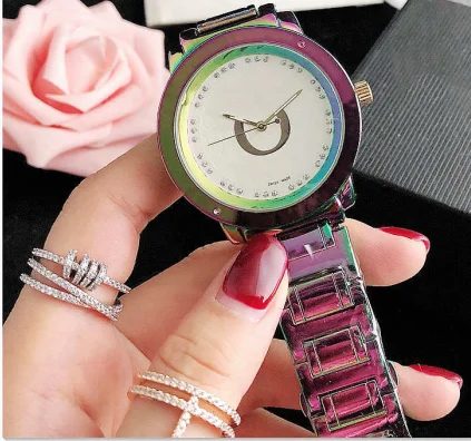 

Кварцевые часы из нержавеющей стали для мужчин и женщин, роскошные атмосферные модные подарочные украшения в европейском и американском ст...