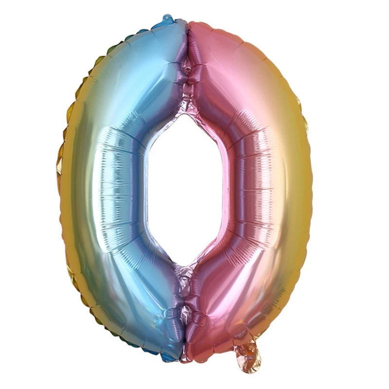 Фольгированные воздушные шары с градиентом 32 дюйма в форме цифр Цифровой шар на