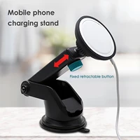 Magnetic Phone Charger Holder For iPhone Telescopic Suction Cup Car Dashboard Mount For Charger Car Phone Holder