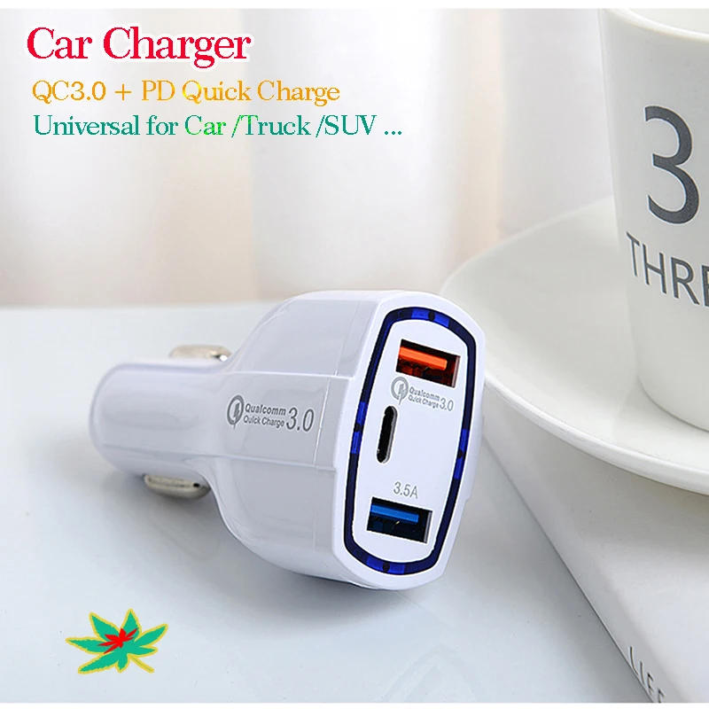 PD быстрое автомобильное зарядное устройство QC3.0 Быстрая зарядка USB для